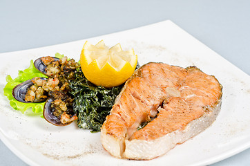 Image showing salmon steak