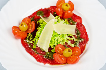 Image showing Meat carpaccio