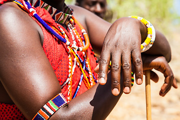 Image showing Masai traditional costume