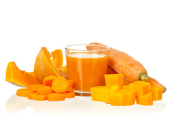 Image showing Carrot and pumpkin juice