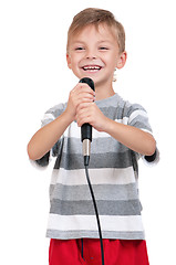 Image showing Boy with microphone