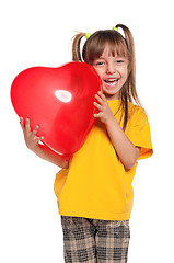 Image showing Girl with heart