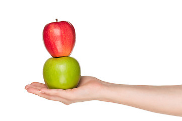 Image showing Hand with apple