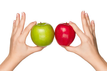 Image showing Hand with apple