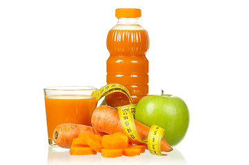 Image showing Carrot and apple juice