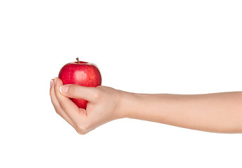 Image showing Hand with apple