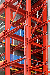 Image showing Red construction frame