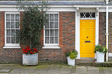 Image showing Yellow door home