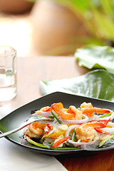 Image showing Sour & spicy vermicelli salad with prawn