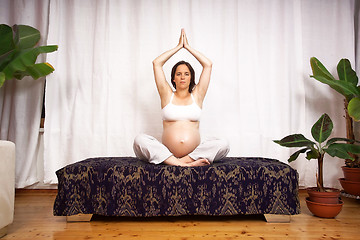 Image showing yoga on couch