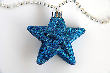 Image showing Blue christmas star