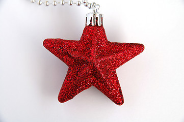 Image showing Red christmas star