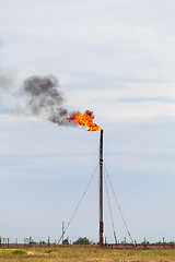 Image showing refinery fire gas torch