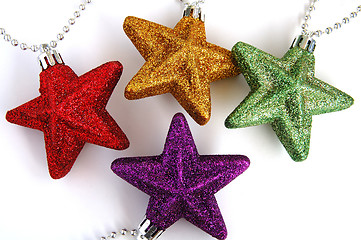 Image showing Colorful christmas stars