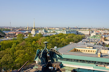 Image showing The view from the heights on the colonnade of St. Isaac's Cathedral of St. Petersburg. Russia.