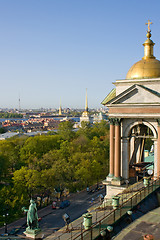 Image showing The view from the heights on the colonnade of St. Isaac's Cathedral of St. Petersburg. Russia.