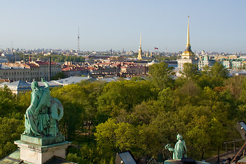 Image showing The view from the heights on the colonnade of St. Isaac's Cathedral of St. Petersburg. Russia.