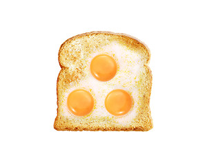 Image showing fried egg with toast 