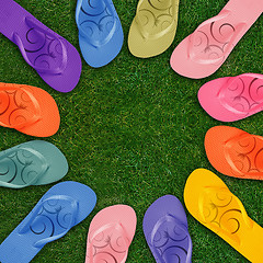 Image showing Colorful Flip Flops