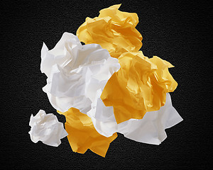 Image showing Crumpled papers