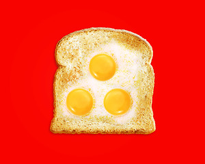 Image showing fried egg with toast 