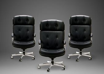 Image showing Black armchair