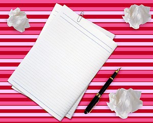 Image showing Blank white paper 