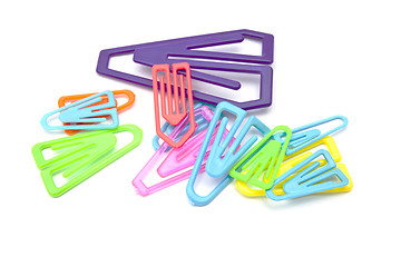 Image showing Colorful paper-clips 