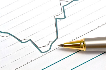 Image showing Background of business graph 