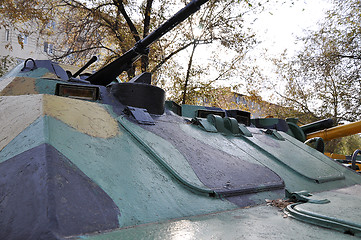 Image showing A Russian armored personnel carrier parts