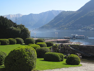 Image showing lakeside garden