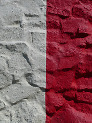 Image showing white and red wall