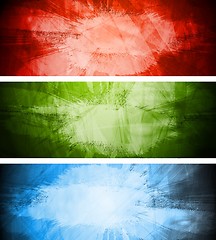 Image showing Bright textural backgrounds set