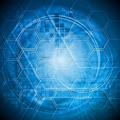 Image showing Hi-tech blue background