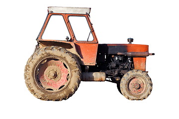 Image showing isolated old tractor