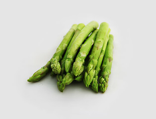 Image showing Fresh asparagus shoots