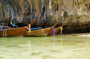 Image showing boats in sea Thailand