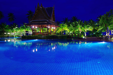 Image showing pool in night illumination