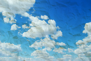 Image showing retro cloudy sky