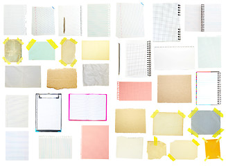 Image showing collection of old note paper