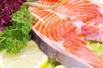 Image showing raw salmon