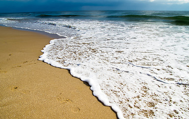 Image showing beach at sunset