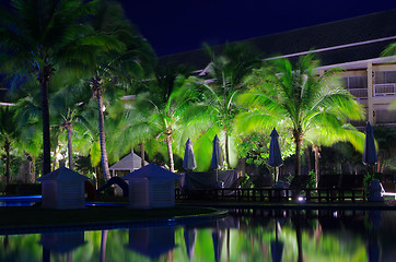 Image showing  pool in night illumination