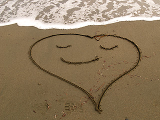 Image showing Smiling sand