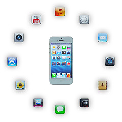 Image showing iPhone 5 with applications