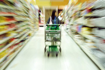 Image showing Grocery shopping