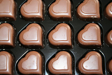 Image showing Chocolate hearts for Valentine