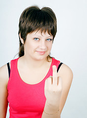 Image showing obscene gesture