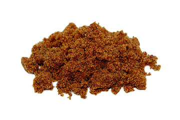 Image showing Pile of dark brown soft sugar
