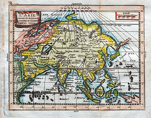 Image showing original antique map of Asia